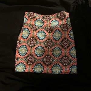 charlotte russe patterned mini skirt
